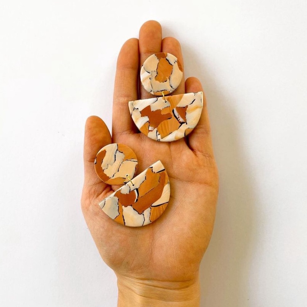 Cotton and Clay Co / Otie Co handmade earrings one of a kind clay earrings